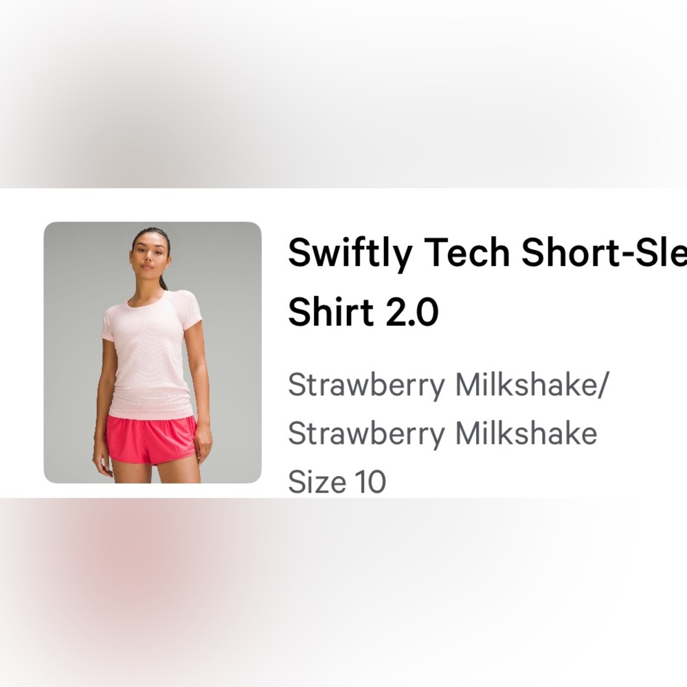 lululemon athletica Swiftly Tech Short-Sleeve Shirt - Pink